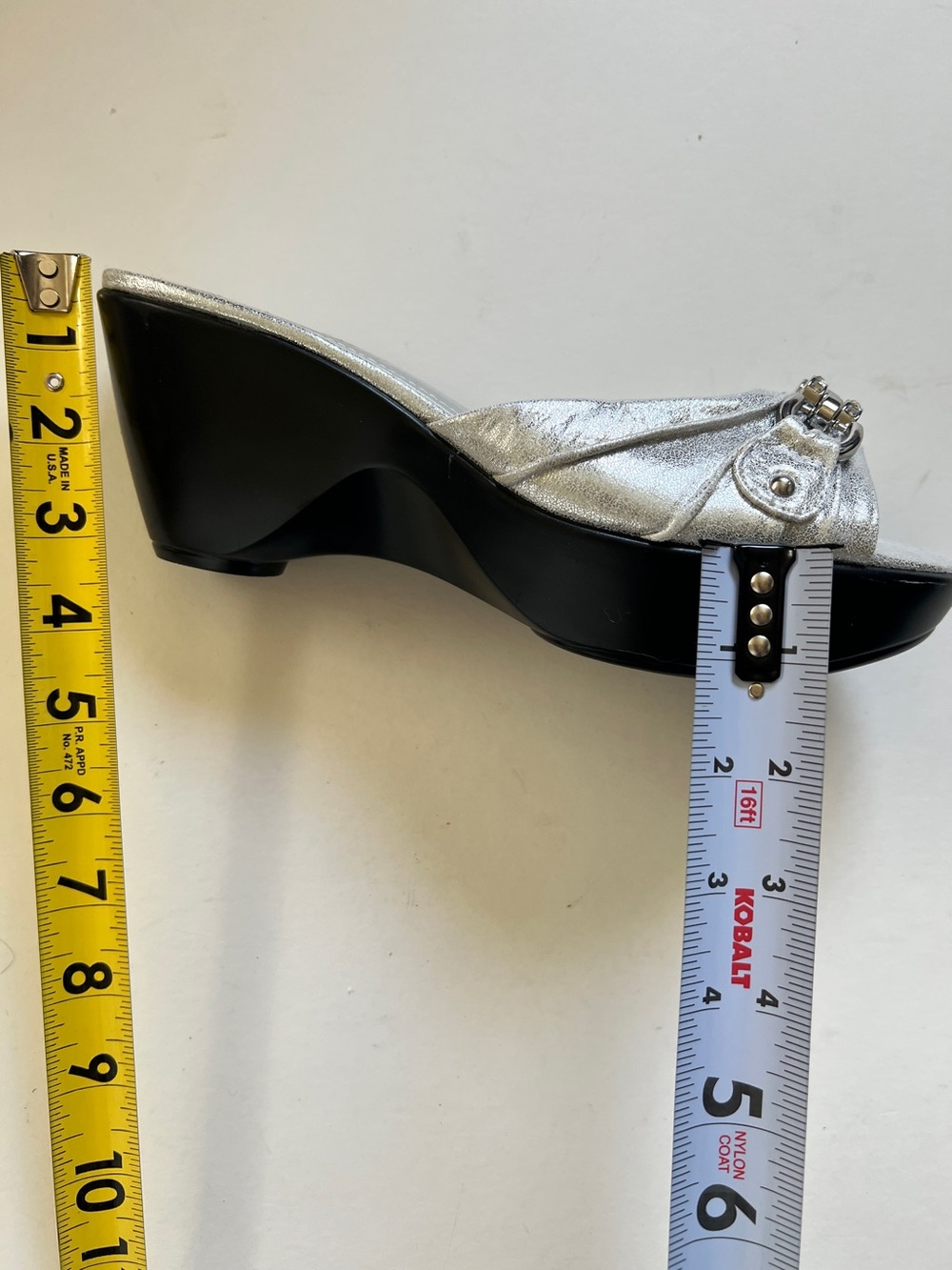 Guess Silver Metallic Bling Wedge Sandals - Picture 11 of 11